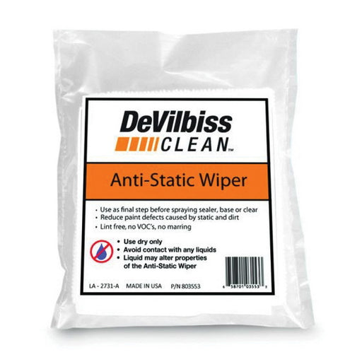 DeVilbiss DeVilbiss CLEAN 803553 Anti-Static Wiper, Fabric, White, Case Packing