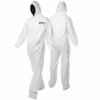 Disposable Coverall 803673 X-Large White Nylon with Elastic Waist