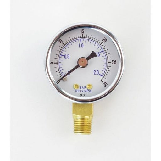 DeVilbiss GA-355 Pressure Gauge, 0 to 30 psi, 1-1/2 in Dia, Use With: DAD-503 Breathable Air Filtrat