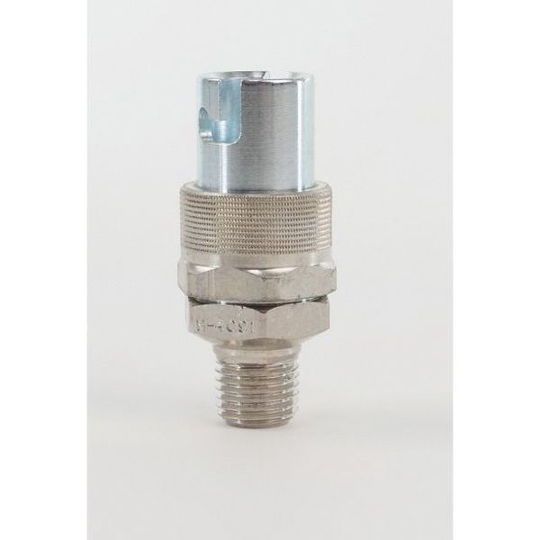 DeVilbiss P-H-4091 Air Bayonet Quick Disconnect Coupler, 1/4 in MNPT, 250 psi, Steel