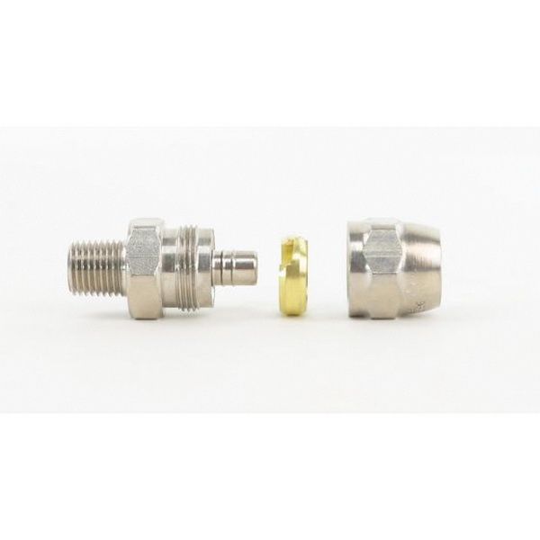 DeVilbiss P-HC-4599 Reusable Straight Hose Connector, 1/4 in MNPS
