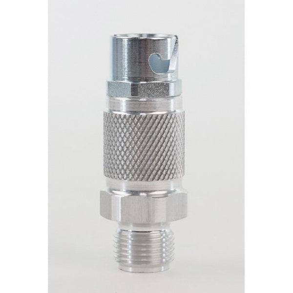 DeVilbiss P-HC-4808-1 Bayonet Style Quick Disconnect Fluid Coupler, 3/8 in MNPS, 500 psi, Aluminum