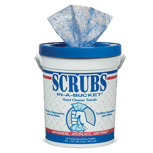 DeVilbiss in-a-Bucket 42272 Hand Cleaner Towel, 40, Container, Liquid, Colorless-Blue/White, Citrus