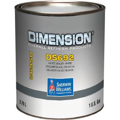 Sherwin-Williams Dimension DS692-1 Enamel Sealer, 1 gal Can, White, 4.6 lb/gal VOC, 8:3:1 Mixing