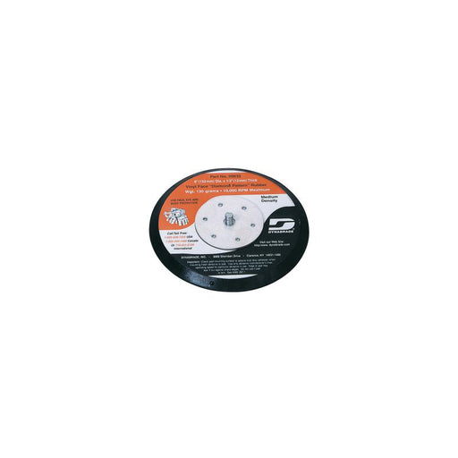 Dynabrade 50632 Non-Vacuum Disc Backing Pad, 6 in Dia, 5/16-24 Arbor/Shank, Rubber/Vinyl, PSA Attach