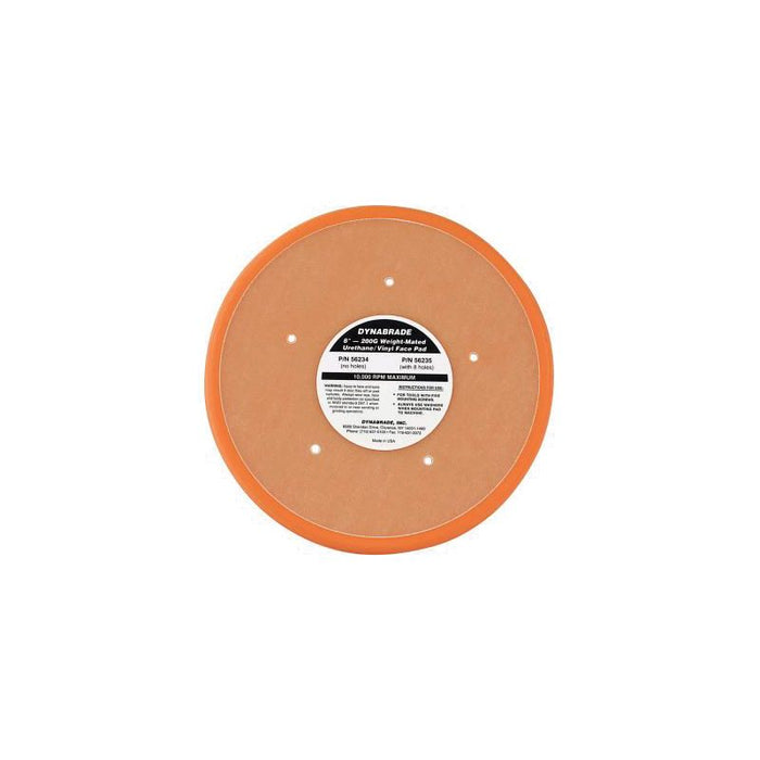 Dynabrade 56234 Non-Vacuum Disc Backing Pad, 8 in Dia, Urethane/Vinyl, PSA Attachment, 5 Number of H