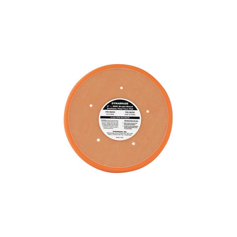 Dynabrade 56234 Non-Vacuum Disc Backing Pad, 8 in Dia, Urethane/Vinyl, PSA Attachment, 5 Number of H