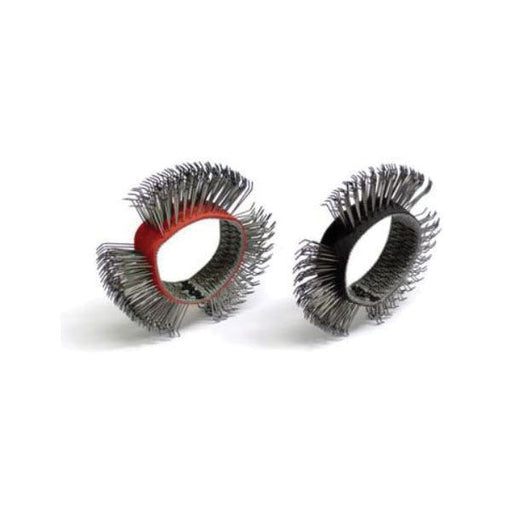 Dynabrade 92245 Wire Wheel, 4 in Dia x 3/4 in W, Stainless Steel — Green