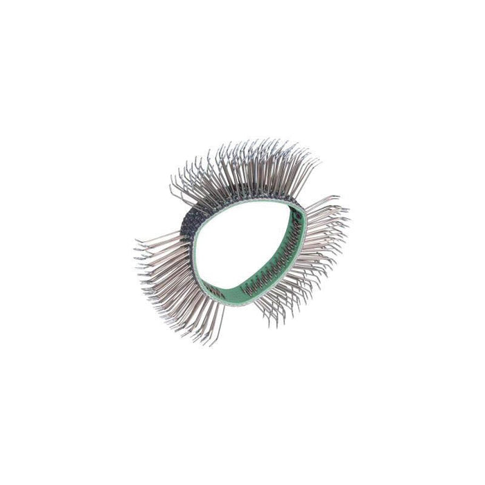 Dynabrade 92248 Wire Wheel, 4 in Dia x 1/2 in W, Stainless Steel — Green