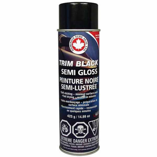 Dominion Sure Seal SURE SEAL 24003 Trim Paint, 15 oz Aerosol Can, Aerosol, Semi Gloss Black