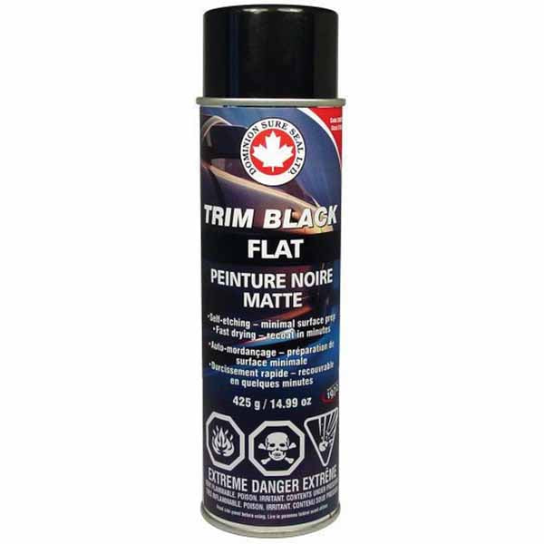 Dominion Sure Seal SURE SEAL 24007 Trim Paint, 15 oz Aerosol Can, Aerosol, Flat Black