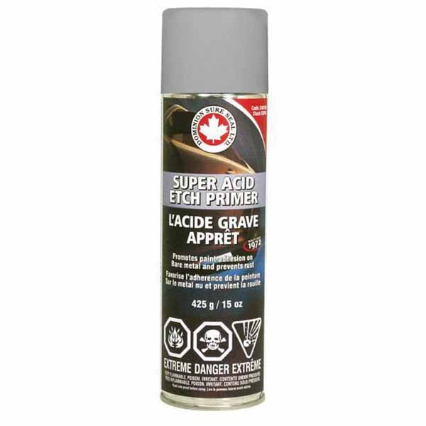 DOMINION SURE SEAL 24010 Super Acid Etch Primer, 425 g Aerosol Can, Gray