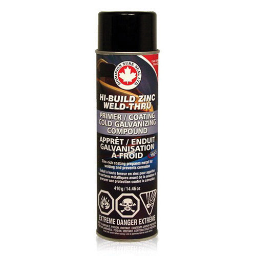 Dominion Sure Seal SURE SEAL 24090 High Build Zinc Weld-Thru Primer, 14.46 oz Aerosol Can, 10 to 15
