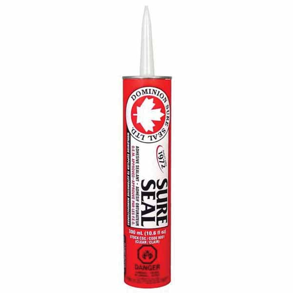 Dominion Sure Seal SURE SEAL 9001 All-Purpose Sure Seal Adhesive Sealant, 300 mL Cartridge, Clear, L