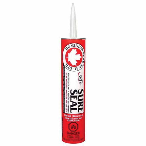Dominion Sure Seal SURE SEAL 9001 All-Purpose Sure Seal Adhesive Sealant, 300 mL Cartridge, Clear, L