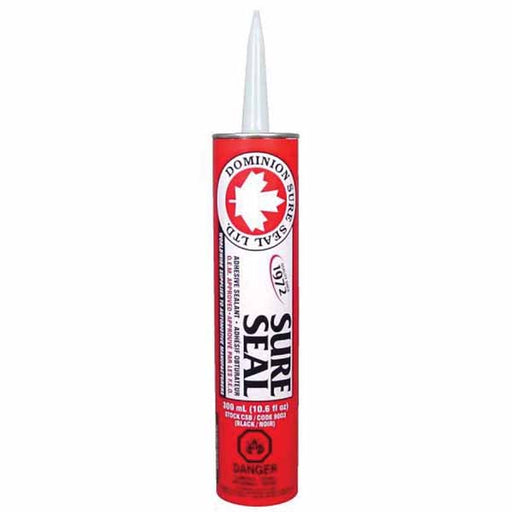 Dominion Sure Seal SURE SEAL 9003 All-Purpose Sure Seal Adhesive Sealant, 300 mL Cartridge, Black, L