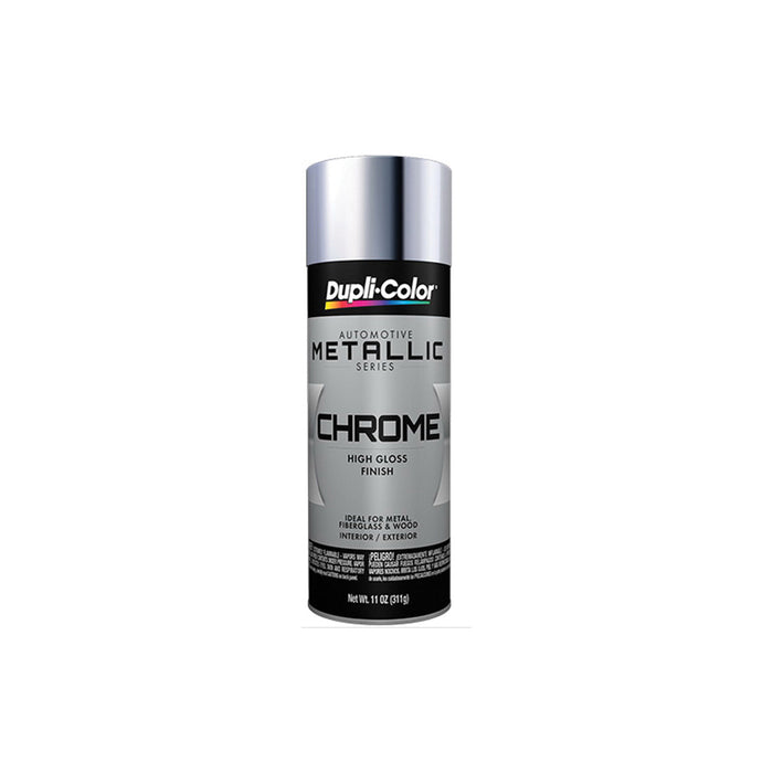Dupli-Color CS101 Automotive Spray Paint, 11 oz Aerosol Can, High Gloss Metallic Chrome