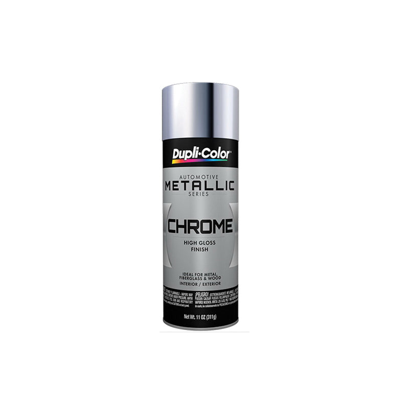Dupli-Color CS101 Automotive Spray Paint, 11 oz Aerosol Can, High Gloss Metallic Chrome