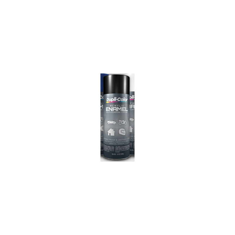 Dupli-Color DA1603 Acrylic Enamel Spray Paint, 12 oz Aerosol Can, Semi-Gloss Black, 30 min Touch Cur
