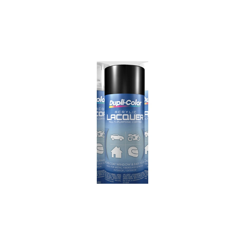 Dupli-Color DAL1607 Acrylic Lacquer Premium Automotive Spray Paint, 12 oz Aerosol Can, Flat Black