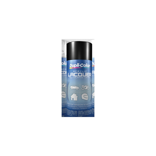 Dupli-Color DAL1607 Acrylic Lacquer Premium Automotive Spray Paint, 12 oz Aerosol Can, Flat Black