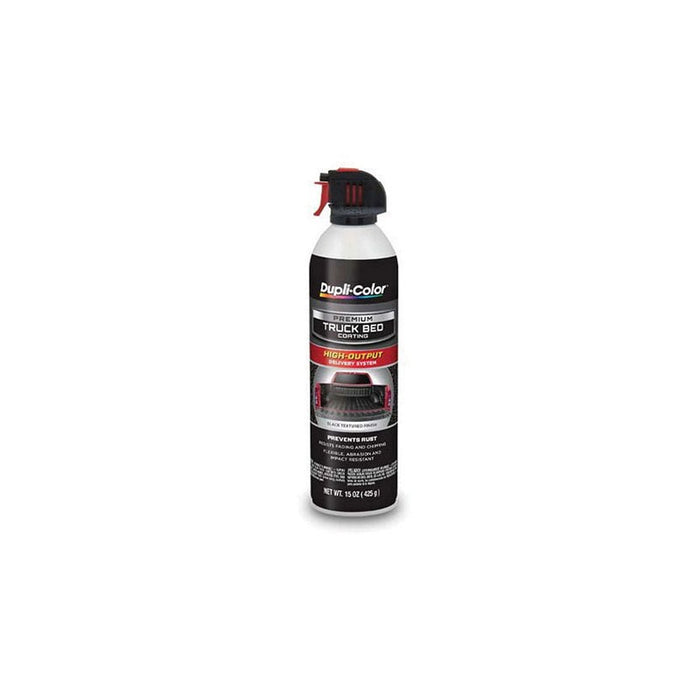 Dupli-Color TR350 Premium Truck Bed Coating, 15 oz, Aerosol Can, Black, 30 min Dry Time, 15 min Hand