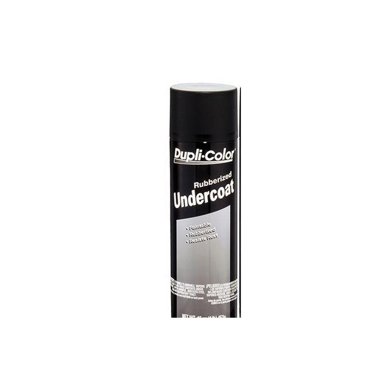Dupli-Color UC101 Lacquer Rubberized Undercoating Spray, 16 oz Aerosol Can, Black, 3 hr Touch, 24 hr
