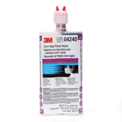 Duramix by 3M Duramix 04240 Semi-Rigid Plastic Repair Adhesive, 200 mL Cartridge, Liquid, Black/Clea