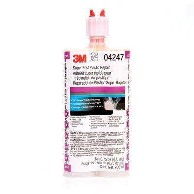 Duramix by 3M Duramix 04247 Super Fast Plastic Repair, 200 mL Duo-Pak Cartridge, Viscous, Clear, 1 t