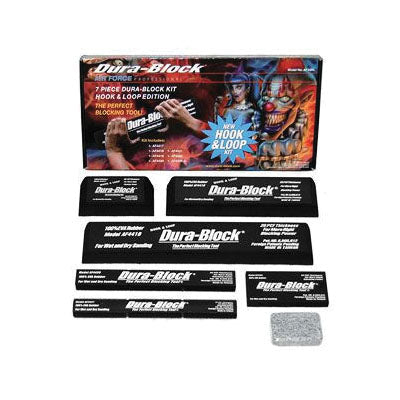 Dura-Block AF44HL Sanding Block Kit Hook and Loop Attachment EVA Rubber Blocks with Scuff Pad and