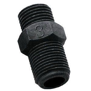 Dura-Block CE3 Disposable Adapter, 3/8 in-18 TPI, Black, Use With: SATA 2000 Series Spray Gun
