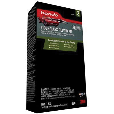 Dynatron Bondo 420 Fiberglass Resin Repair Kit, 0.5 pt Can, Clear, Liquid