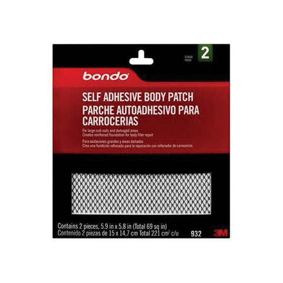 Bondo™ 932 Self-Adhesive Body Patch, 5.9 x 5.8 in, Metal