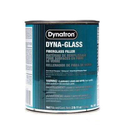 Dynatron Dyna-Glass 462 Short Strand Fiberglass Reinforced Body Filler, 1 qt Can, Green, Liquid/Past