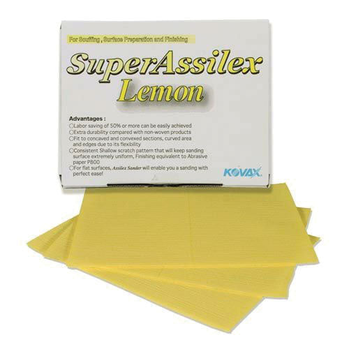 Eagle Abrasives KOVAX Super Assilex 191-1509 800 Grit Lemon Sanding Sheet, 130 mm × 170 mm