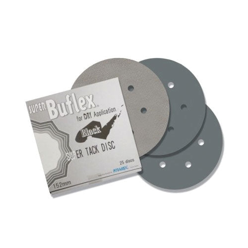 Abrasives Super Buflex Disc 1931534 3000 Grit Black, 6 in with Hook-and-Loop and Velour