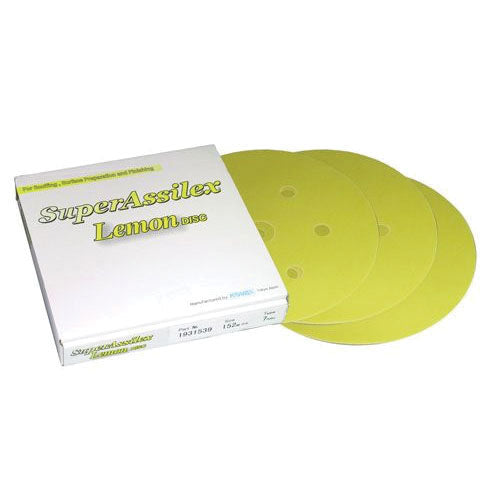 KOVAX Super Assilex 193-1539 800 Grit Lemon 6 in Hook-and-Loop Sanding Disc