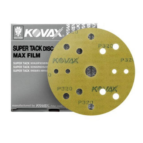 MaxFilm 523-0500 Sanding Disc, 6 in Dia, P500 Grit, Aluminum Oxide, Super-Tack Attac