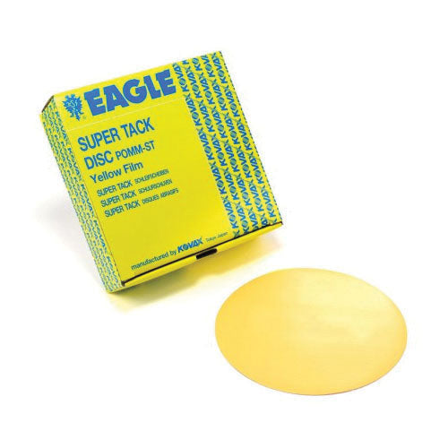 Abrasives KOVAX 6 in 1500 Grit Yellow Super-Tack Sanding Disc, Part 7781500, Velour Backing