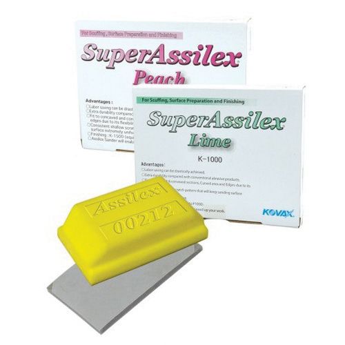 Abrasives Super Assilex Lime & Peach Sheet Kit with Free Block and Pad - Part SP19175