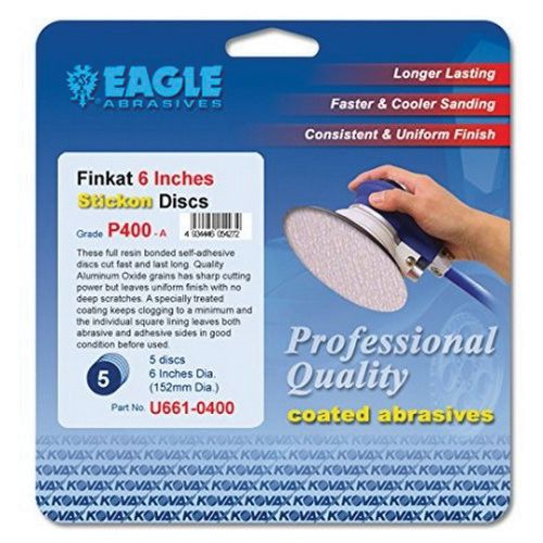 Abrasives KOVAX Finkat U6610220 220 Grit 6 in Stickon Disc, PSA Backing
