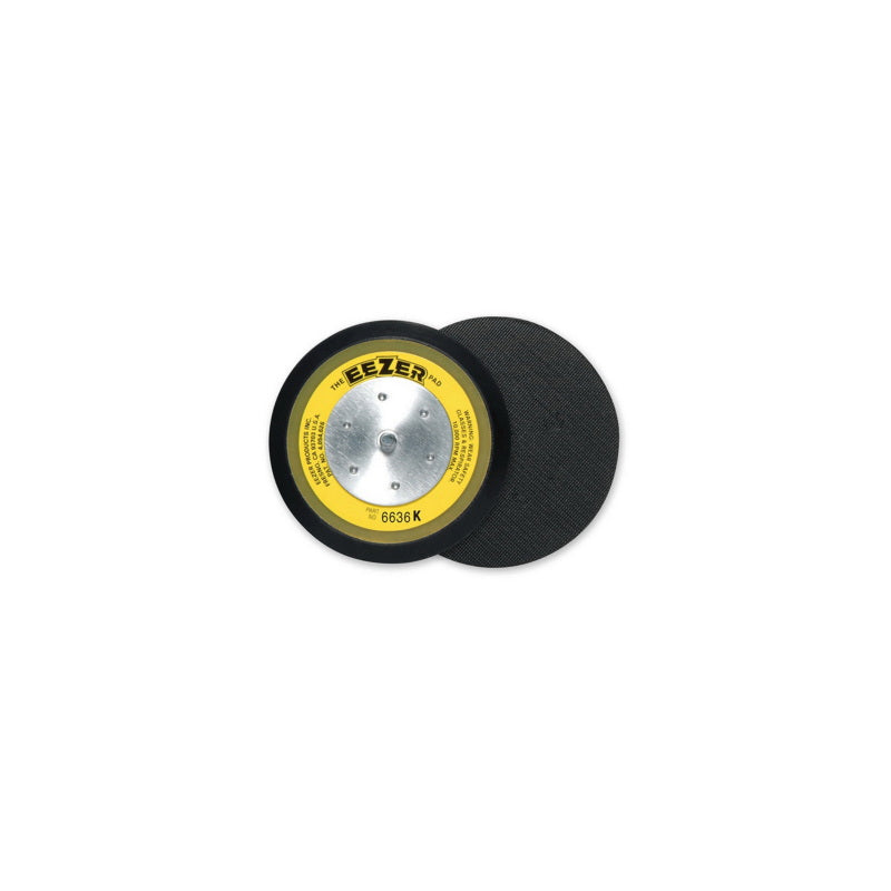 Eezer 6636K Standard-Duty Round Sanding Pad, 6 in Dia, 5/16-24 Arbor, Epoxy Fiberglass, Hook and Loo