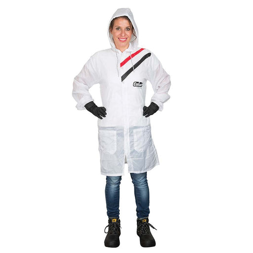 EMM Specialties Colad 510158 5101 Series Blank Plain Spray Coat, X-Large, White, Nylon
