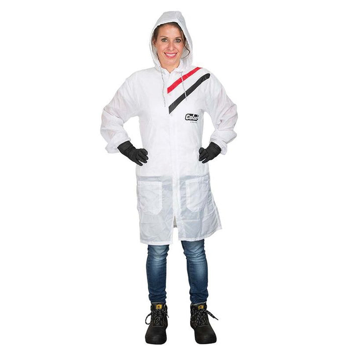 EMM Specialties Colad 510152 5101 Series Blank Plain Spray Coat, Small, White, Nylon