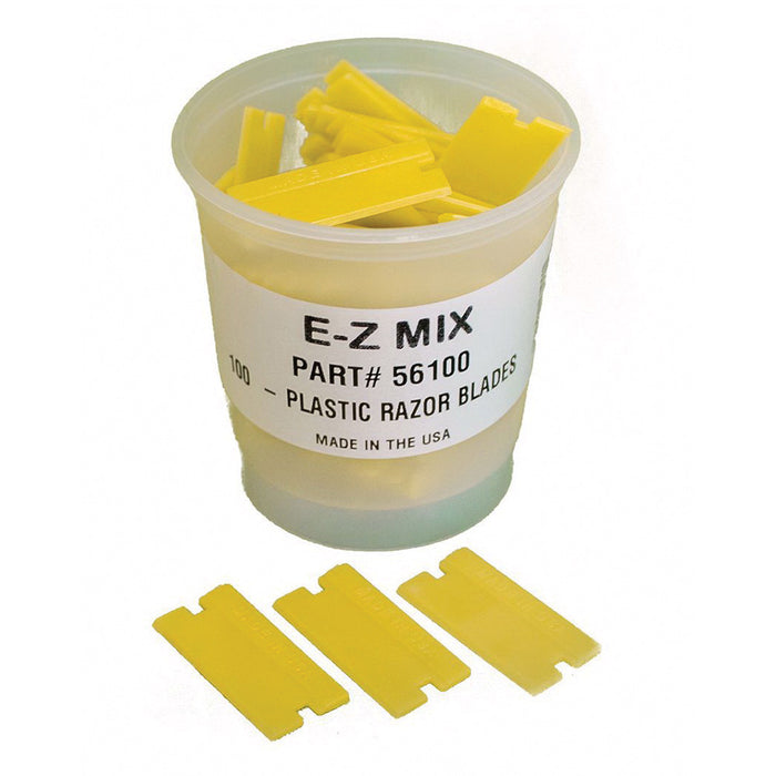 E-Z Mix 56100 Plastic Razor Blade for Safe Delicate Scraping