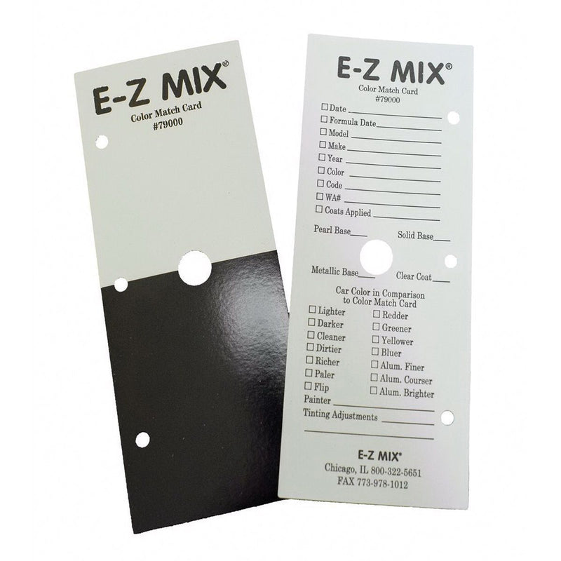 79000 Color Match Card, Black And White