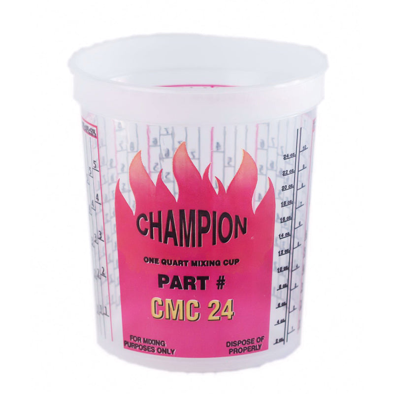 E-Z Mix Champion CMC24 Disposable Mixing Cup with DuPont Ratios, 1 qt