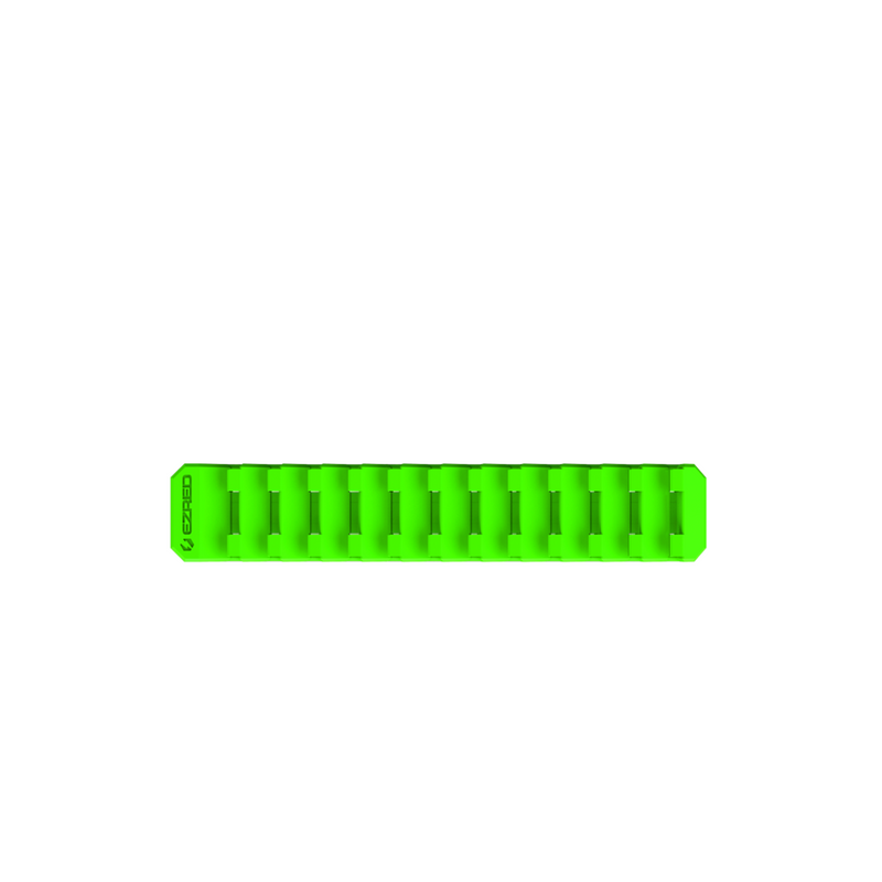 FWR12-G Magnetic Flexible 12-Slot Wrench Holder, Green, ultra-flexible non-marring