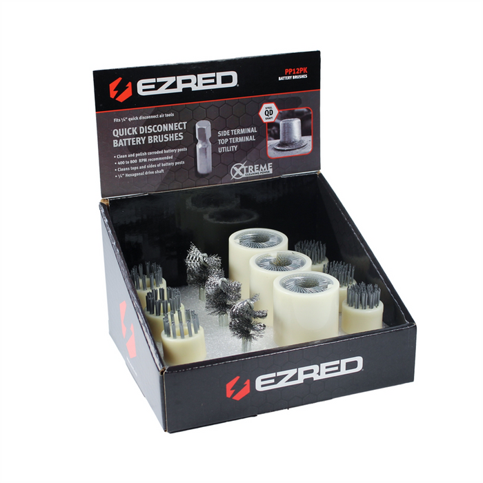 EZ RED PRODUCTS Quick Disconnect Battery Brush Kit Display