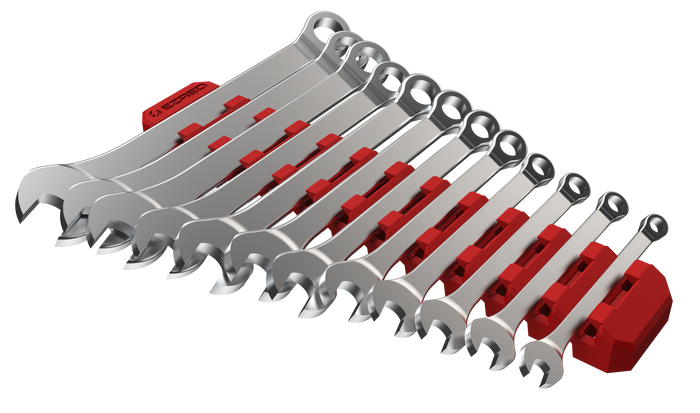 EZ RED PRODUCTS Magnetic Flexible Wrench Holder - Red up to 12 wrenches